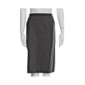 Giorgio Armani Pencil Skirt XS | Charcoal | Lined Midi | High Waist Work